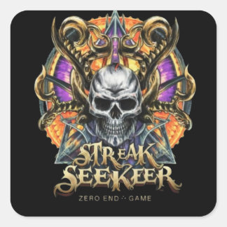 Streak Seeker skicker Quadratischer Aufkleber