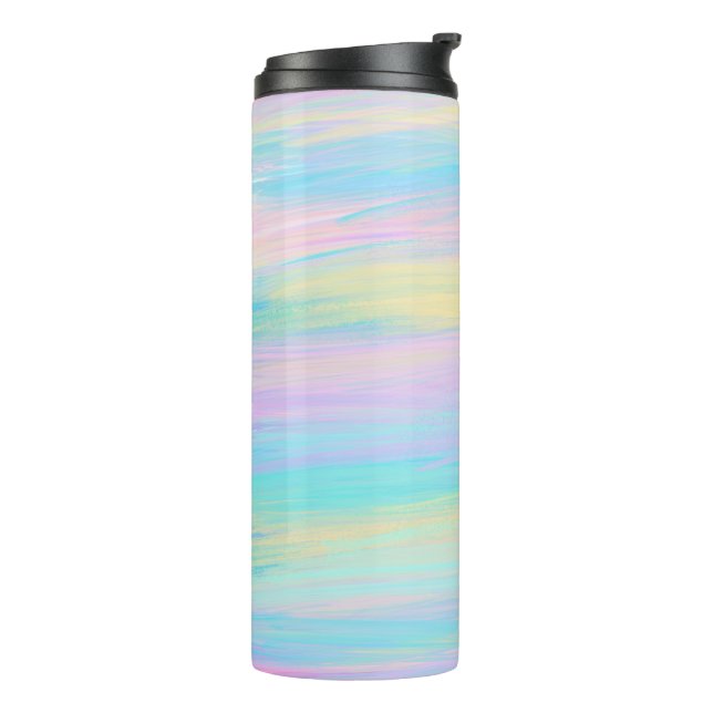 Streaky Paint Stripes Multicolor Thermosbecher (Nach links gedreht)