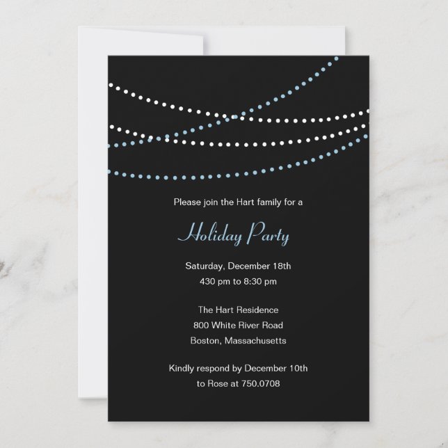 Streaming Lights Invitation Fête de Fêtes (Devant)