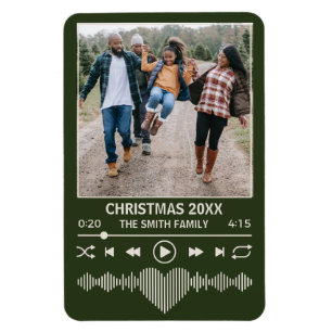 Streaming Music Green Player Foto Weihnachten Magnet