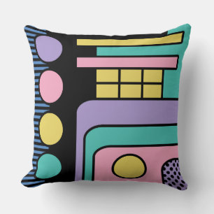 Streamline Moderne Retro Style Geometric Design Kissen