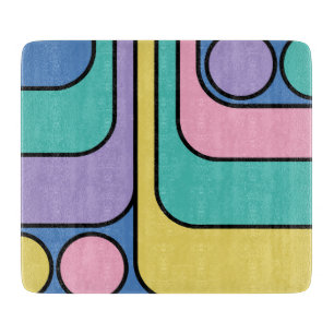 Streamline Moderne Retro Style Geometric Design Schneidebrett
