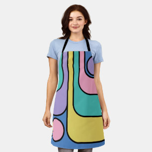 Streamline Moderne Retro Style Geometric Design Schürze