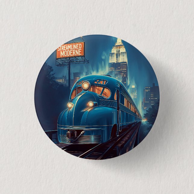 Streamline Moderne | Vintag New York Express Button (Vorderseite)