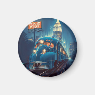 Streamline-Moderne   Vintage New York Express Magnet