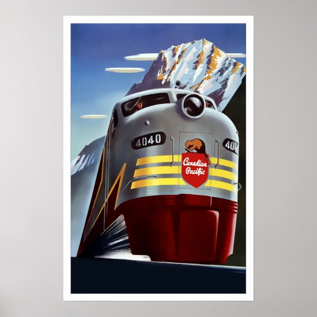 STREAMLINED DIESEL LOCOMOTIVE - CANADA c. 1955 Poster (Vorne)