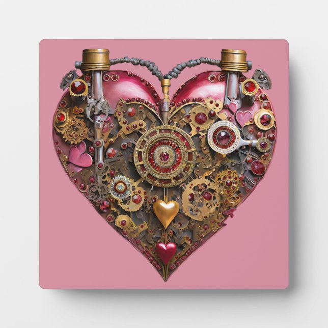 Streampunk Heart Ruby Valentine Fotoplatte (Vorderseite)