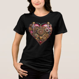 Streampunk-Herz-Rubin-Valentinstag Tri-Blend Shirt