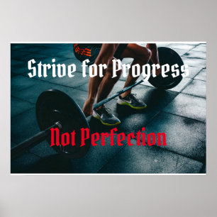 Streben nach Fortschritt nicht perfekt Poster