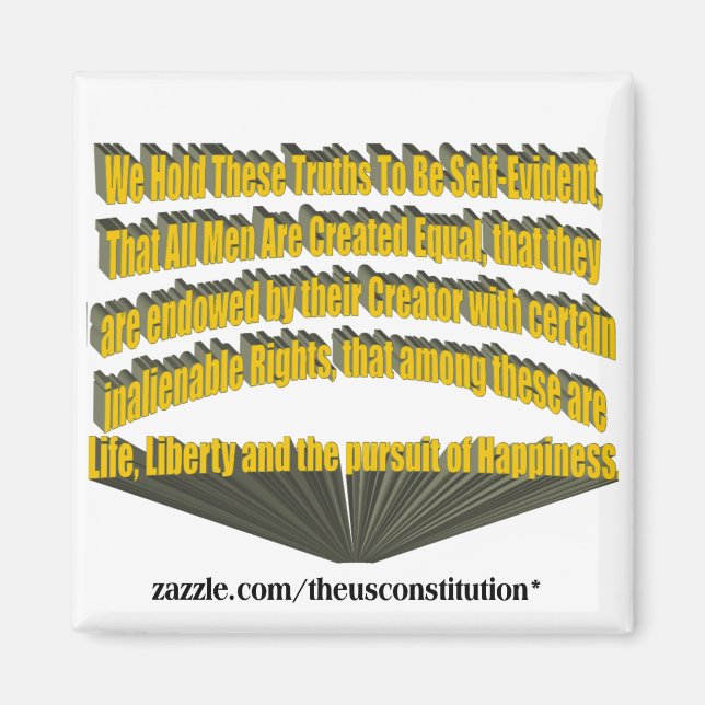 Streben nach Glück 3D Gelb Magnet (Vorne)