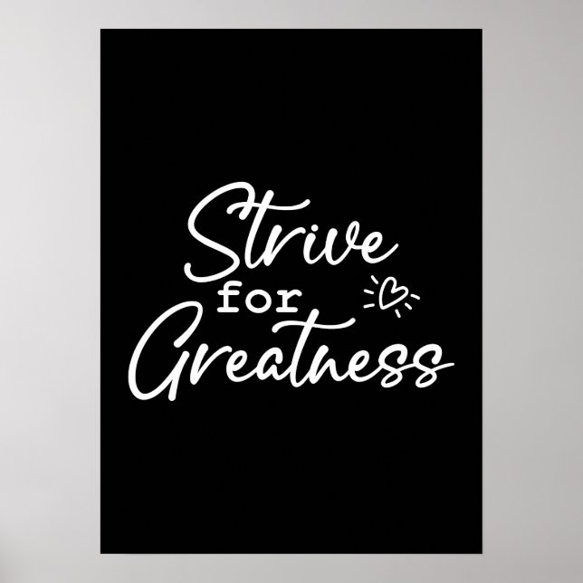 Streben nach Großmut, Hektik, Erfolg Motivierend Poster (Vorne)