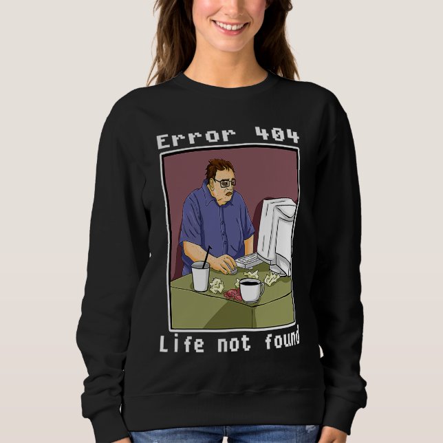 Streber Geek Computer-Spieler Hacker-Fehler Sweatshirt (Vorderseite)