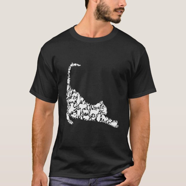 Streching Cat Graphic Cat Enthusiast For Women Cat T-Shirt (Vorderseite)