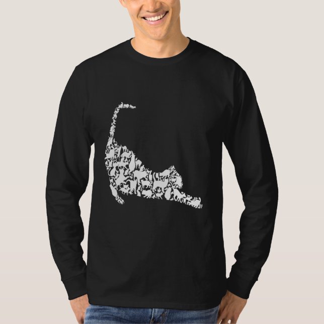 Streching Cat Graphic Cat Enthusiast For Women Cat T-Shirt (Vorderseite)