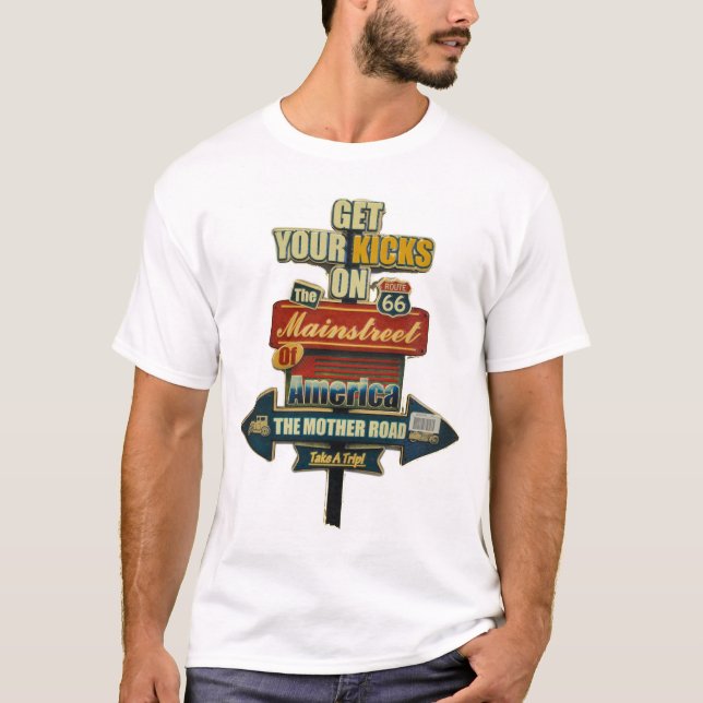 ** STRECKE 66** LEGENDÄRE HIGHWAY-T - SHIRT (Vorderseite)
