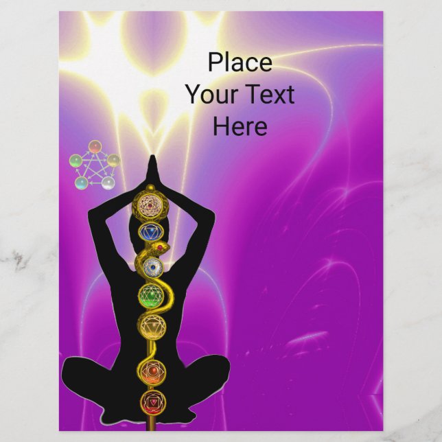 STRECKE ASCLEPIUS,7 CHAKRAS YOGA LOTUS POSE Rosa Flyer (Vorne)