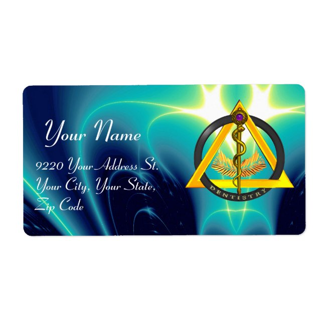 STRECKE DES ASCLEPIUS DENTIST DENTISTRY SYMBOL Blu (Vorne)