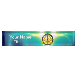 STRECKE DES ASCLEPIUS DENTIST DENTISTRY SYMBOL Blu Namensplakette