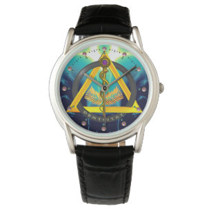 STRECKE DES ASCLEPIUS-ZAHNSYMBOLS, Aquamarin Armbanduhr