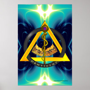 STRECKE DES ASCLEPIUS-ZAHNSYMBOLS POSTER