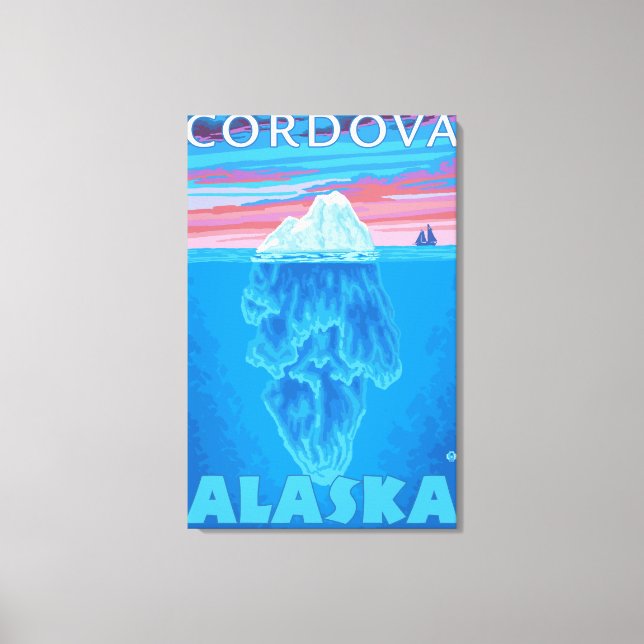 Strecke Iceberg - Cordoba, Alaska Leinwanddruck (Vorderseite)