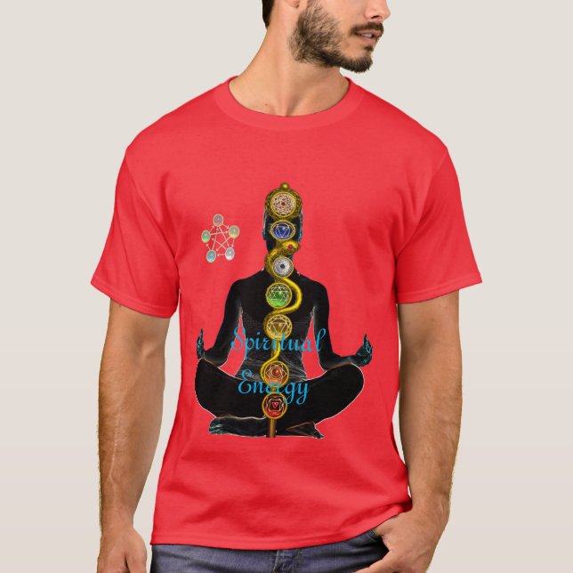 STRECKE VON ASCLEPIUS 7 CHAKRAS, YOGA LOTUS POSE T-Shirt (Vorderseite)