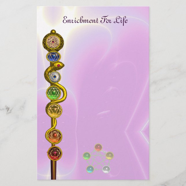 STRECKE VON ASCLEPIUS 7 CHAKRAS,YOGA,SPIRITUELLE E BRIEFPAPIER (Vorderseite)