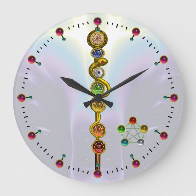 STRECKE VON ASCLEPIUS 7 CHAKRAS,YOGA,SPIRITUELLE E GROßE WANDUHR (Vorderseite)