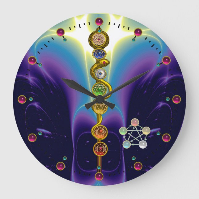 STRECKE VON ASCLEPIUS 7 CHAKRAS,YOGA,SPIRITUELLE E GROßE WANDUHR (Vorderseite)