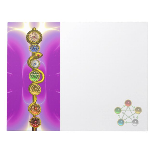 STRECKE VON ASCLEPIUS 7 CHAKRAS,YOGA,SPIRITUELLE E NOTIZBLOCK (Vorderseite)