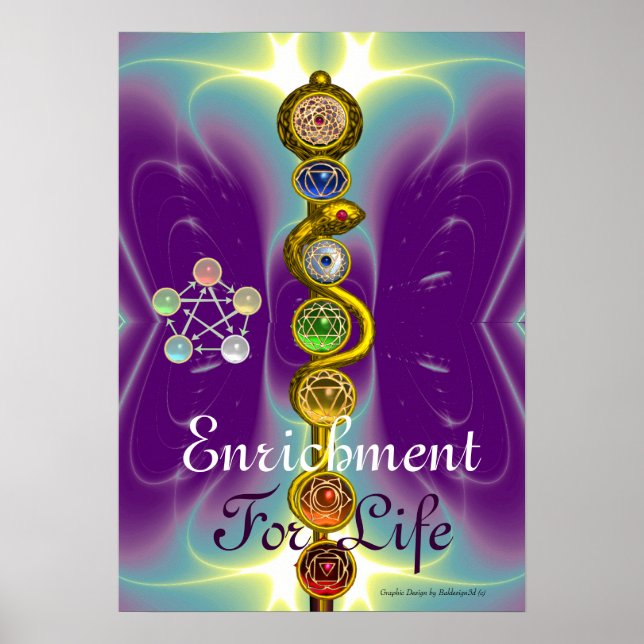 STRECKE VON ASCLEPIUS 7 CHAKRAS,YOGA,SPIRITUELLE E POSTER (Vorne)