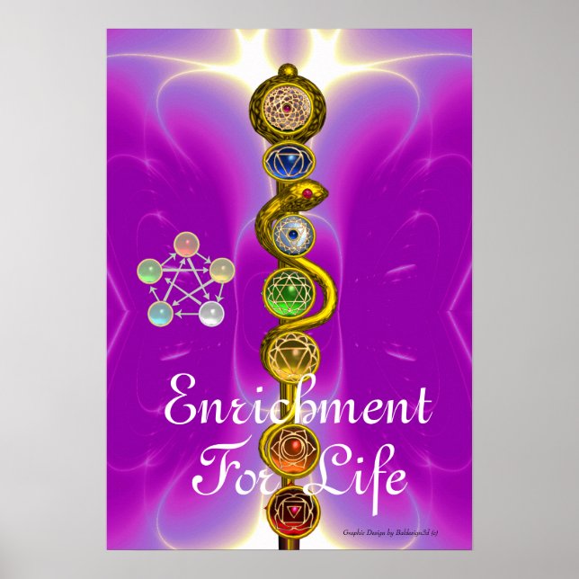 STRECKE VON ASCLEPIUS 7 CHAKRAS,YOGA,SPIRITUELLE E POSTER (Vorne)