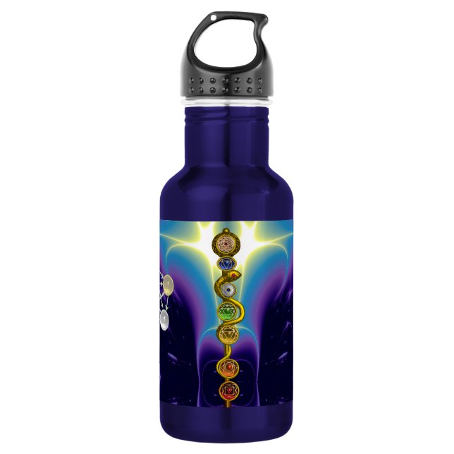 STRECKE VON ASCLEPIUS 7 CHAKRAS,YOGA,SPIRITUELLE E TRINKFLASCHE (Vorderseite)