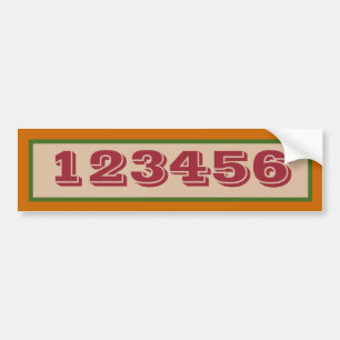 Street Address Red Italian Tiles Autoaufkleber