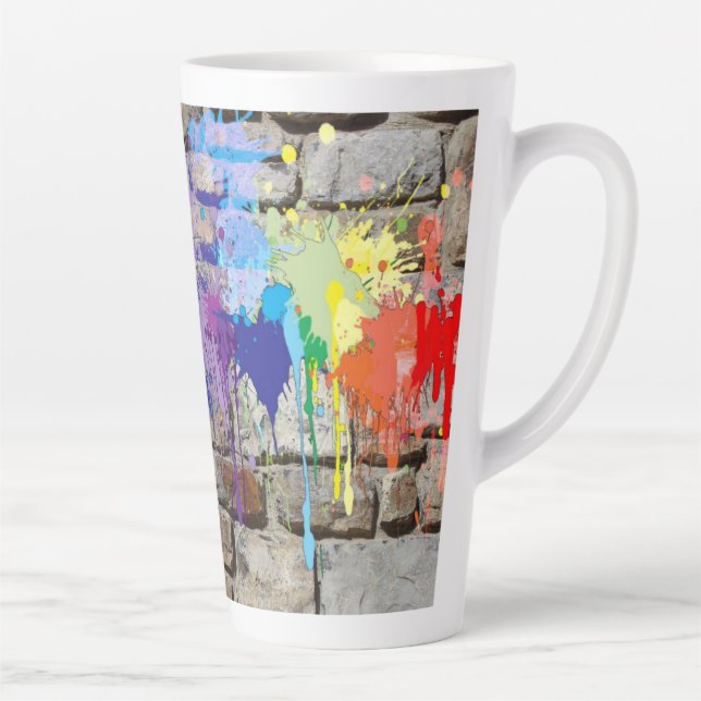 Street Art Abstrakt Formen spritzen Milchtasse (Rechts)