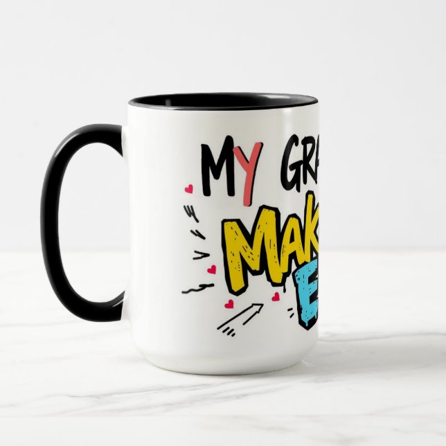 Street Art Big-Heart Grandparents Day Tasse (Links)