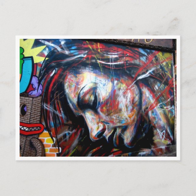 Street art Brick Lane Postkarte (Vorderseite)