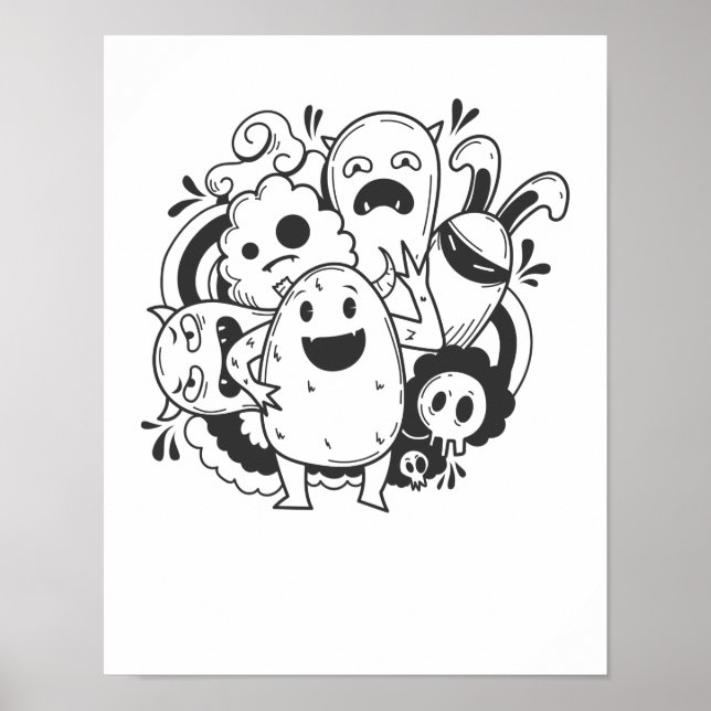 Street Art Figuren Kunst Graffiti Style Poster (Vorne)