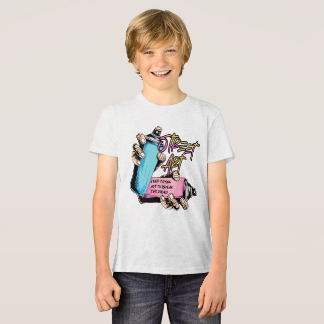 Street Art Graffiti Urban Tri-Blend Shirt (Vorderseite voll)
