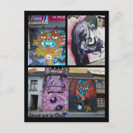 Street art of Gent, Belgien Postkarte