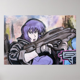 Street Art of Las Palmas Cartoon Hero Poster