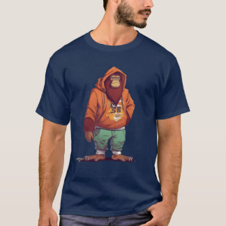 Street Art Orang-Utan Urban Rap Street Monkey Mädc T-Shirt