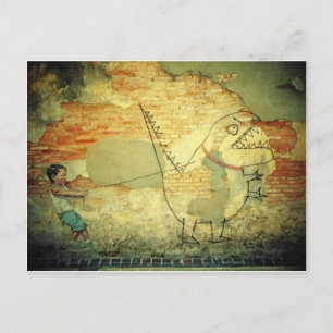 Street Art Postcard / Penang Malaysia Street Postkarte