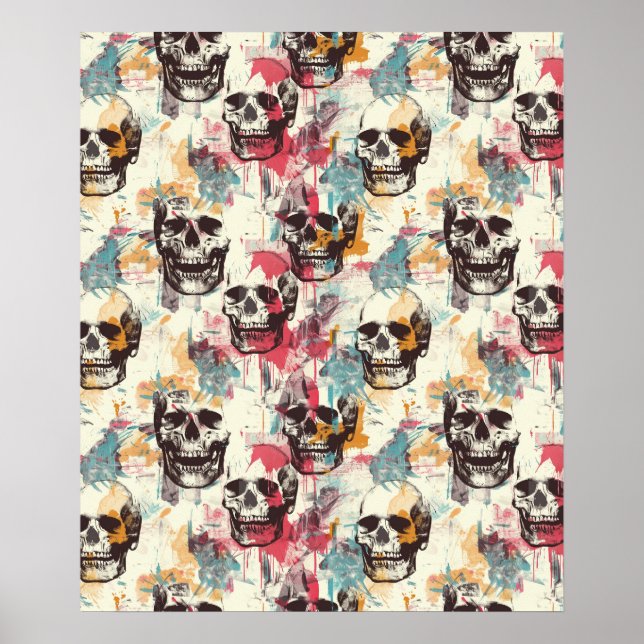 Street Art Skull Poster Design A33 (Vorne)