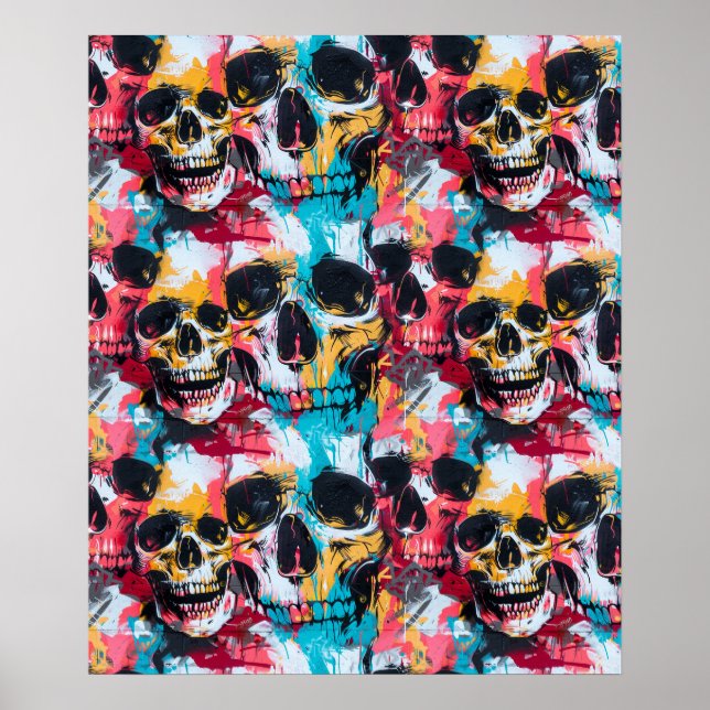 Street Art Skull Poster Design A35 (Vorne)