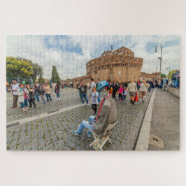 Street Art und Castel Sant'Angelo, Rom, Italien