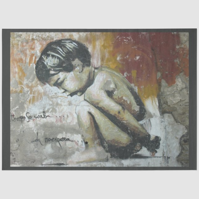 Street Art Urban Boy 27 Dekoupage Tissue Seidenpapier (Vorderseite)