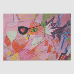 Street Art Urban Cat 23 Dekoupage Tissue Seidenpapier