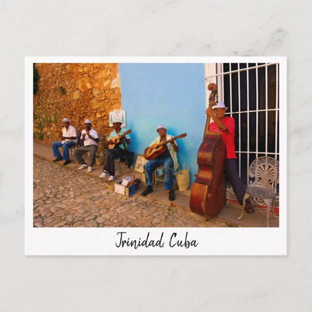 Street band in Trinidad, Kuba Postcard Postkarte (Vorderseite)