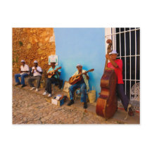 Street band in Trinidad, Kuba Postcard
